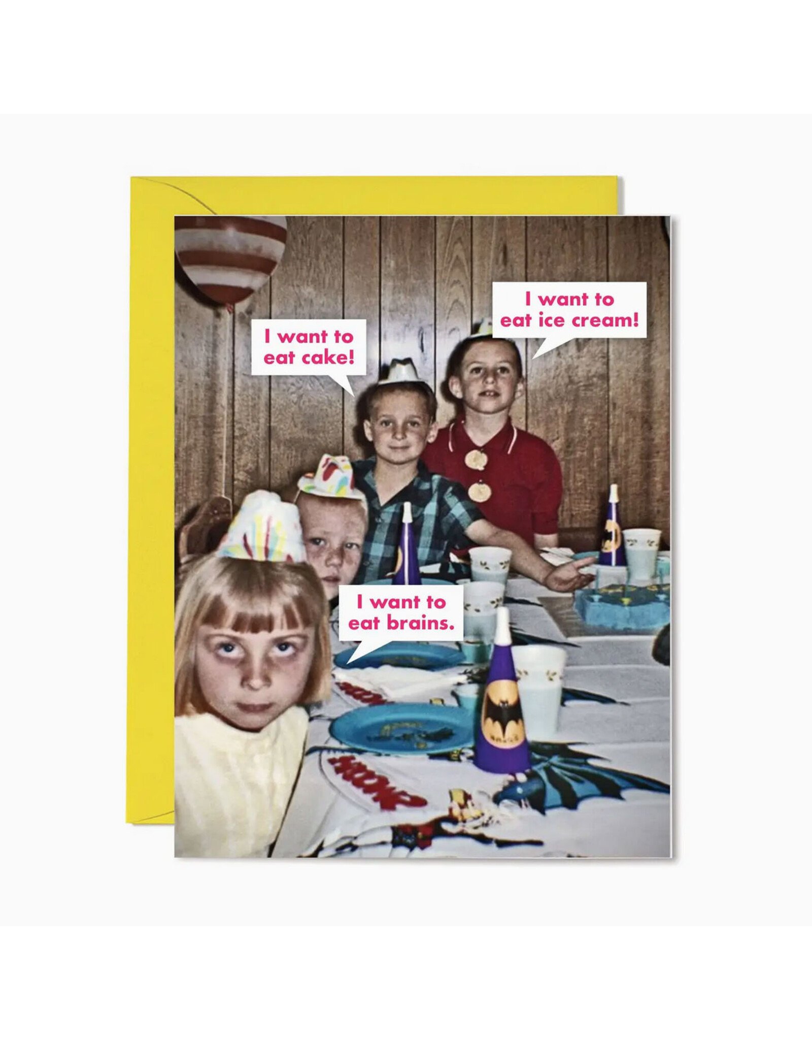 Eat Brains Birthday Greeting Card