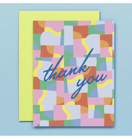 Abstract Static Thank You Greeting Card