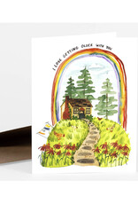 Love Getting Older With You House & Rainbow Greeting Card