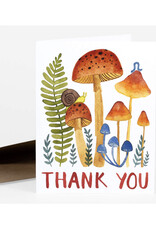 Thank You Orange Mushroom & Snail Greeting Card