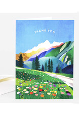 Thank You Meadow and Mountains Greeting Card