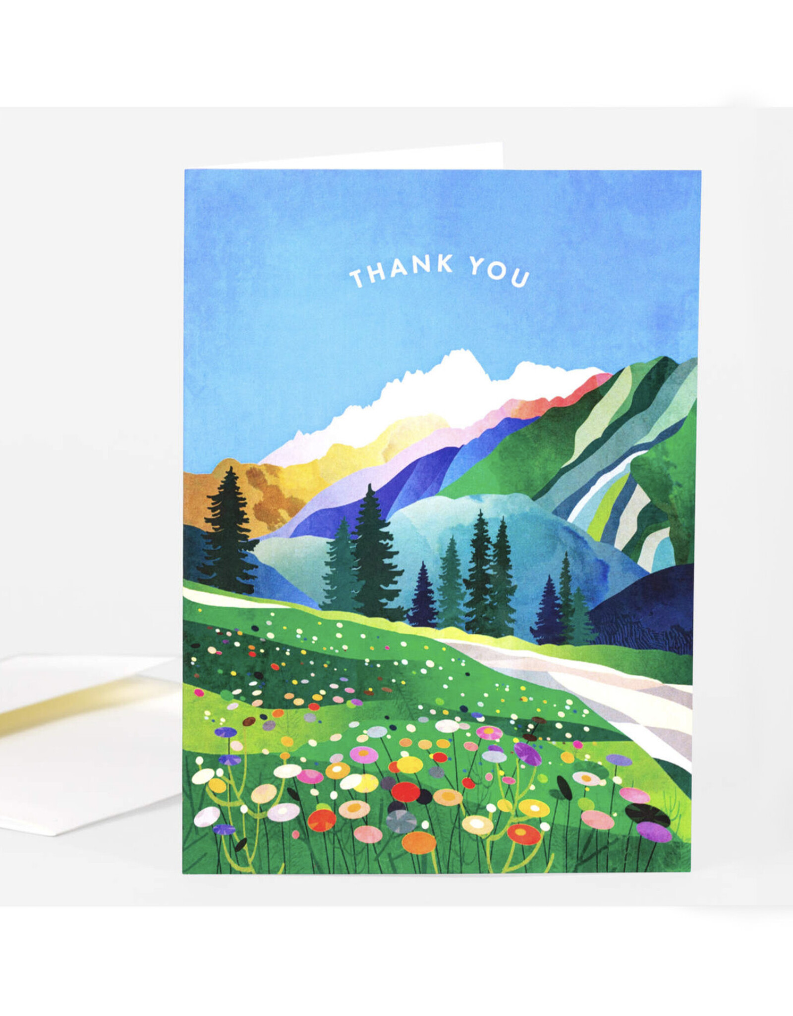 Thank You Meadow and Mountains Greeting Card