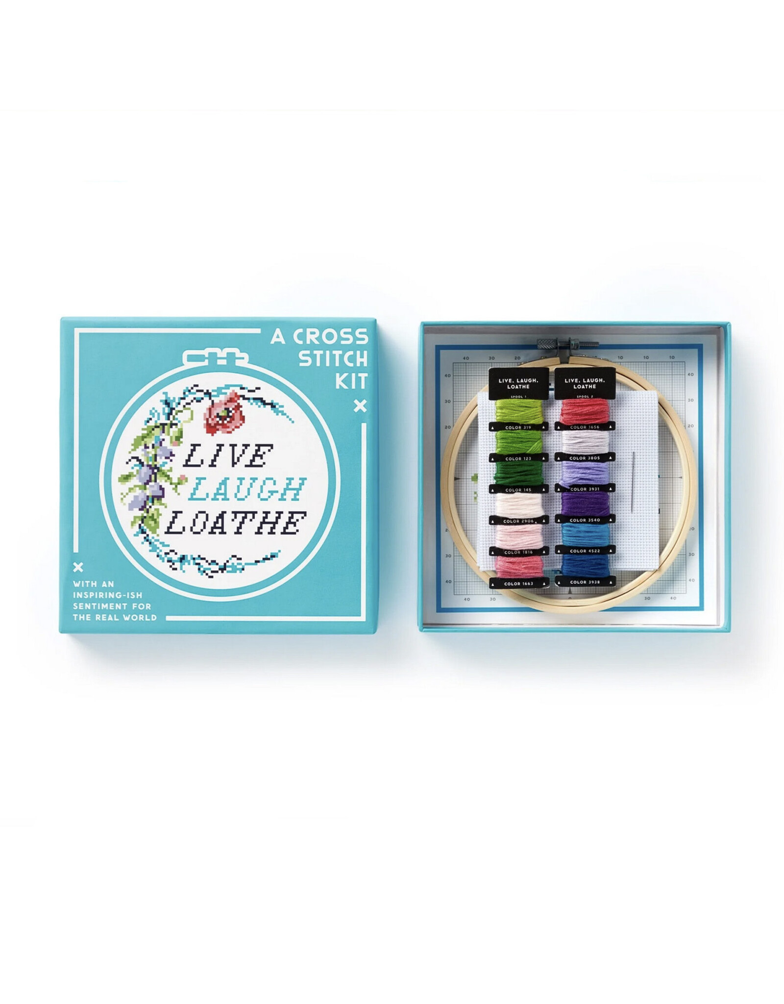 Live Laugh Loathe Cross Stitch Set