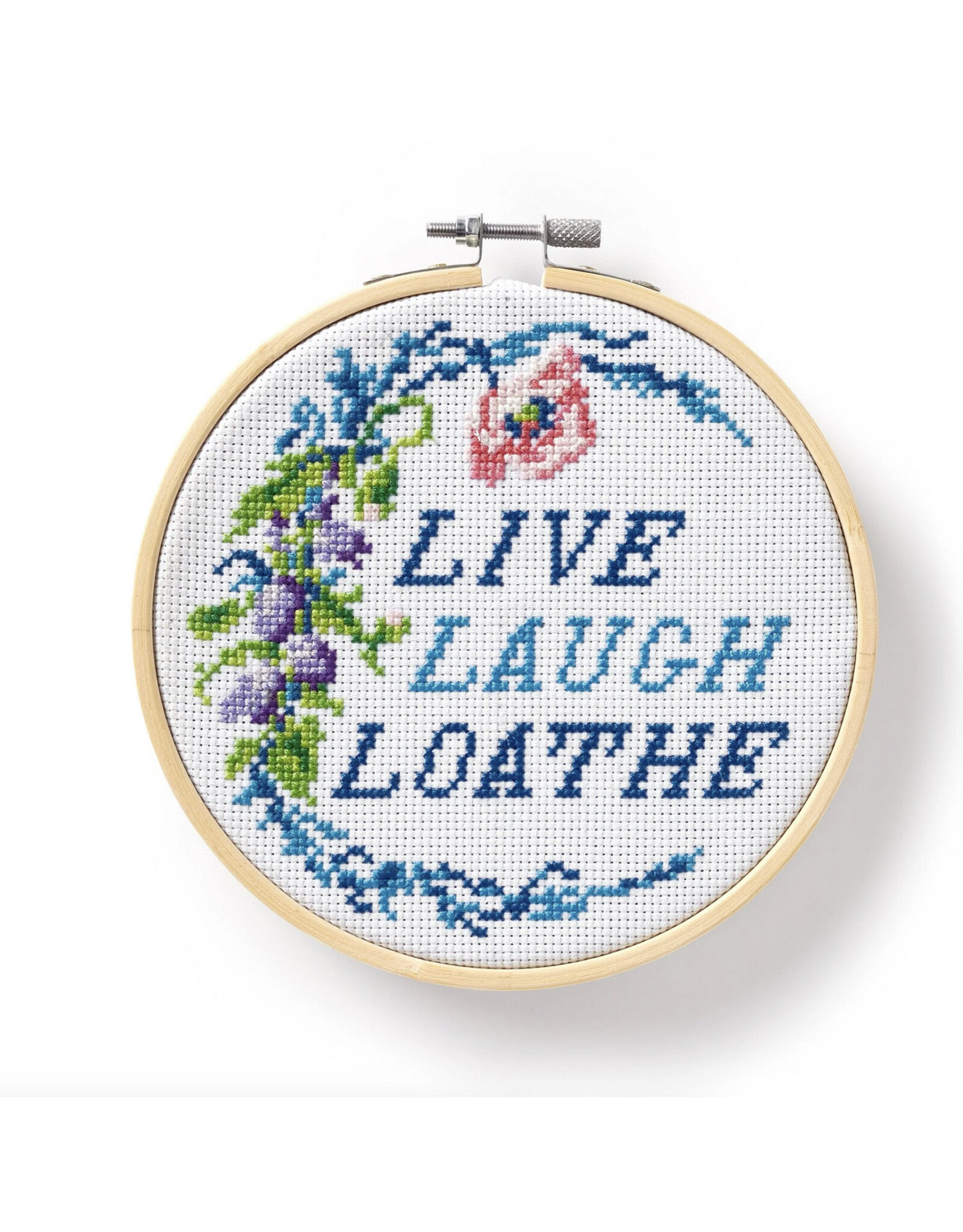 Live Laugh Loathe Cross Stitch Set