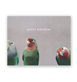 Happy Birthday Lovebirds Greeting Card