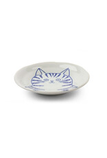 Cat Face Plate Blue/White 4.75" - Dora