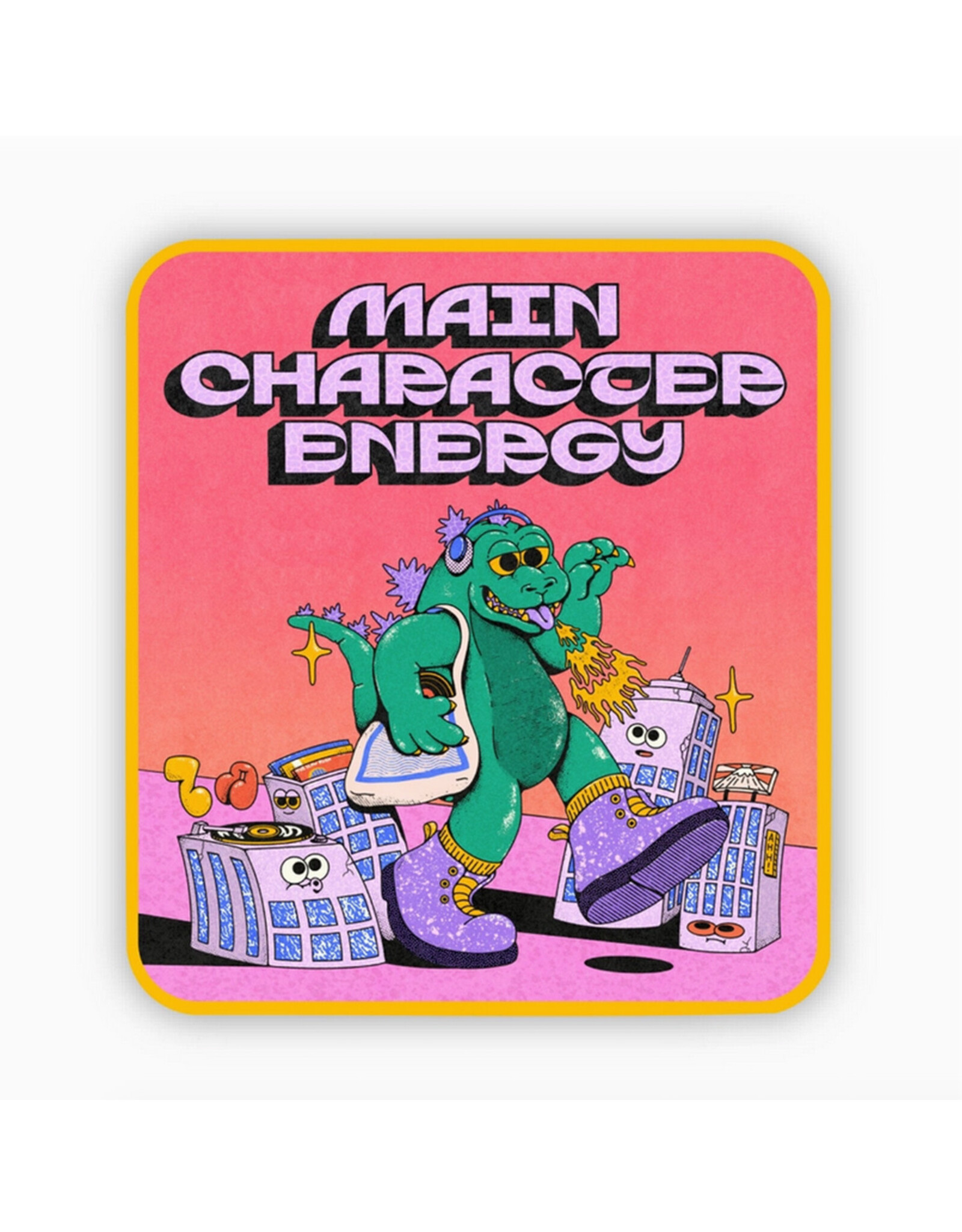 Main Character Energy Fab Godzilla Sticker
