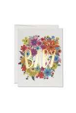 Baby Wreath Gold Foil Greeting Card