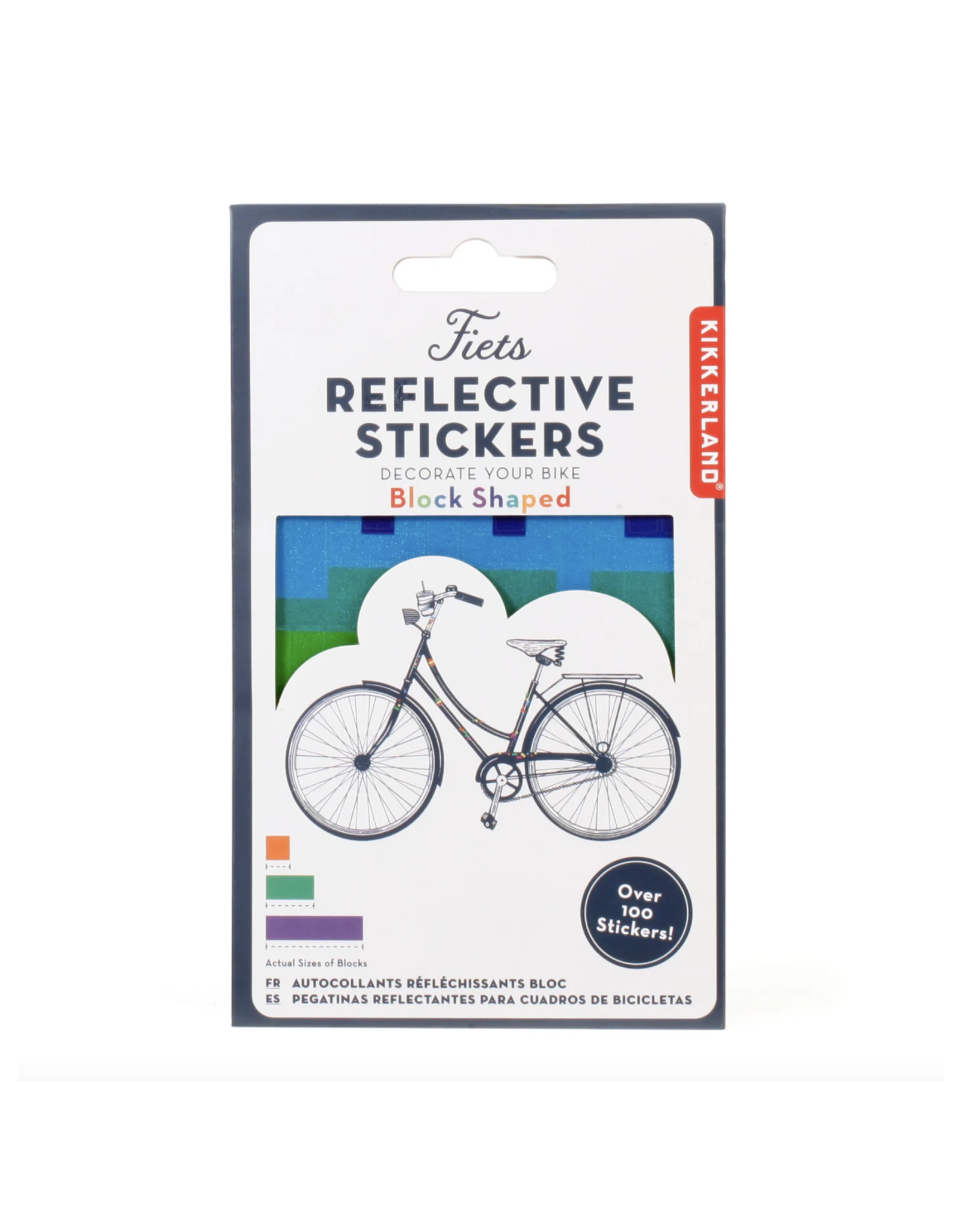 Bike Reflector Stickers - Rainbow Blocks