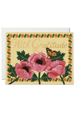 With Gratitude Poppies Greeting Card