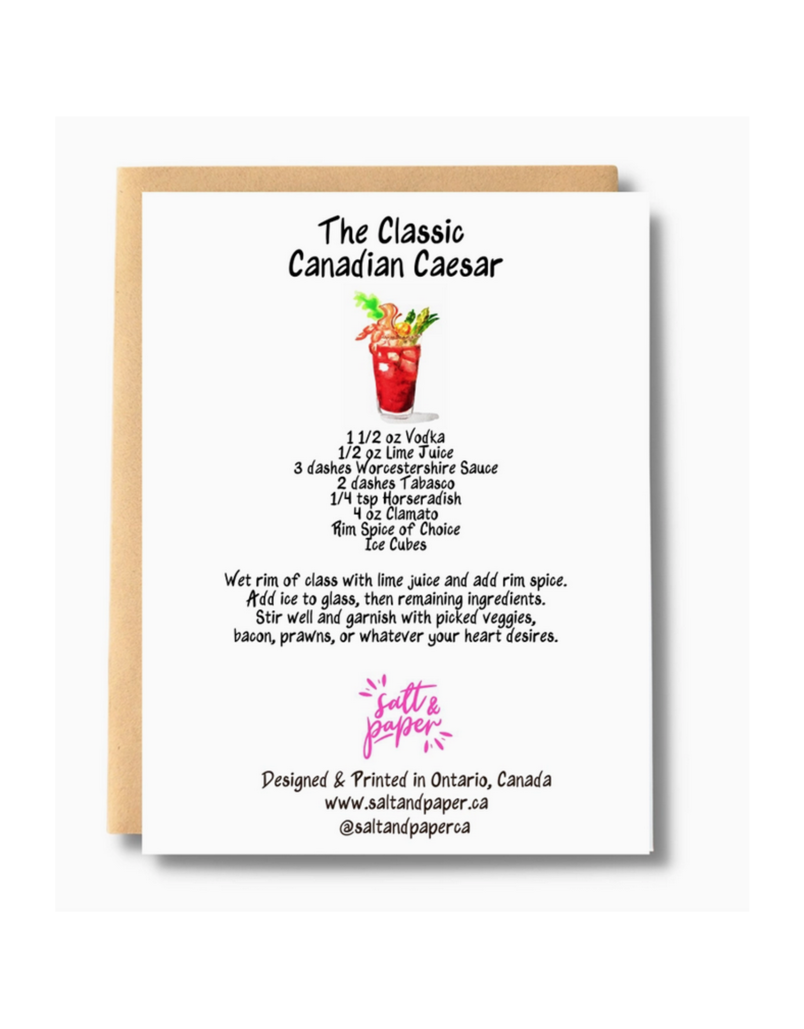 Happy Birthday Bloody Canadian Caesar Greeting Card