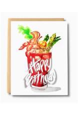 Happy Birthday Bloody Canadian Caesar Greeting Card