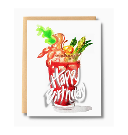 Happy Birthday Bloody Canadian Caesar Greeting Card