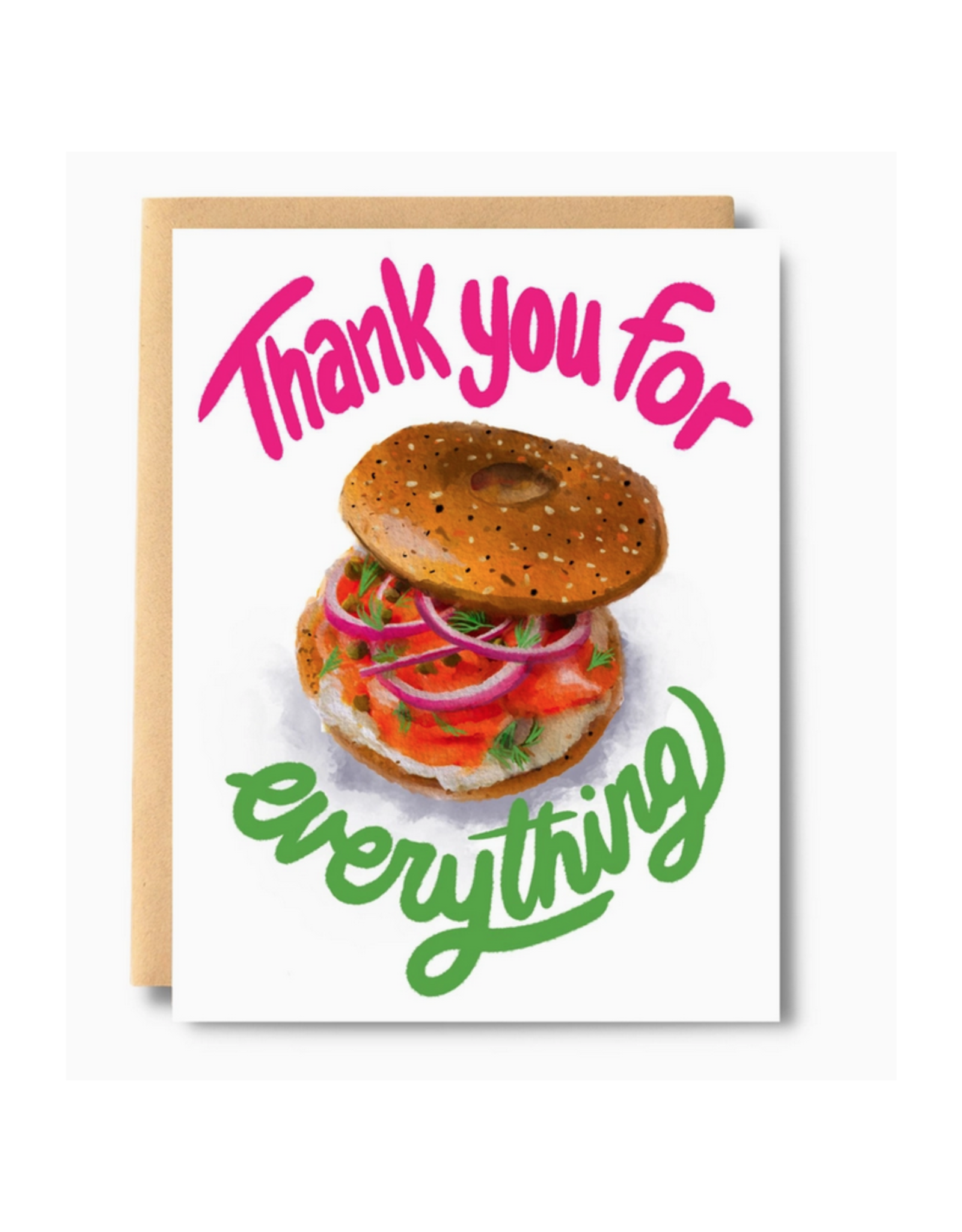 Thank You For Everything Bagel with Lox Greeting Card