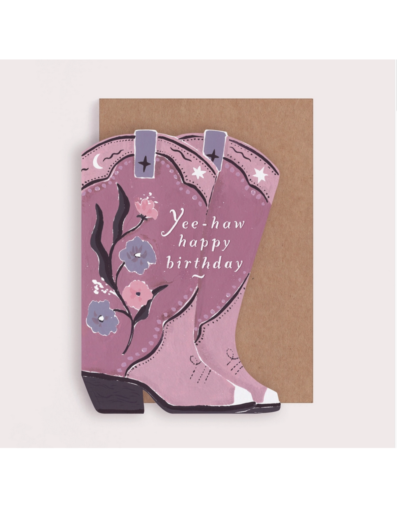 YeeHaw Happy Birthday Cowboy Boots Greeting Card