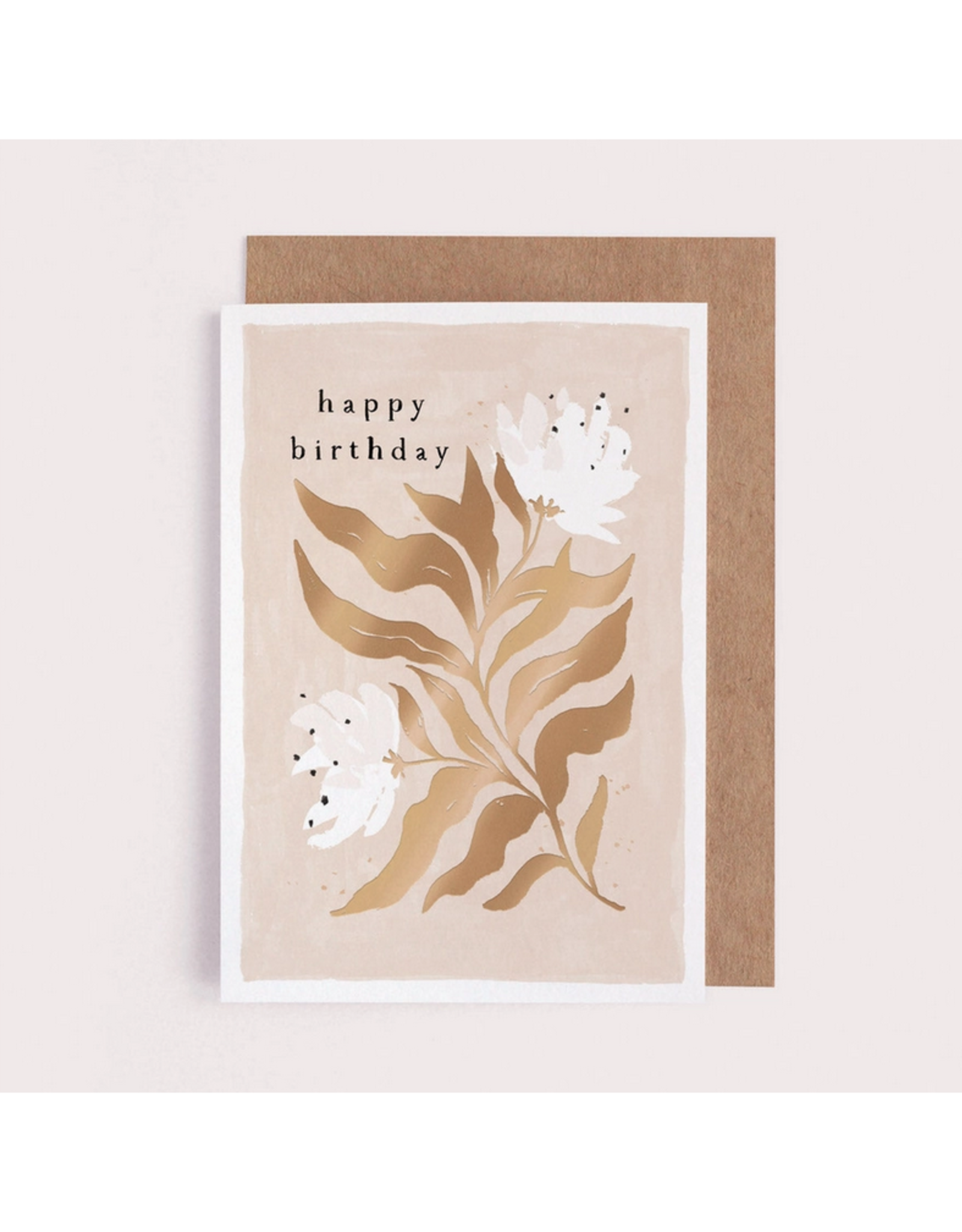 Happy Birthday Serene Floral Greeting Card
