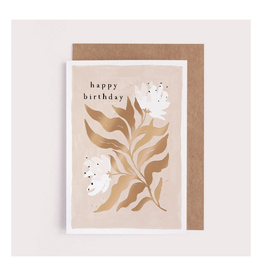 Happy Birthday Serene Floral Greeting Card