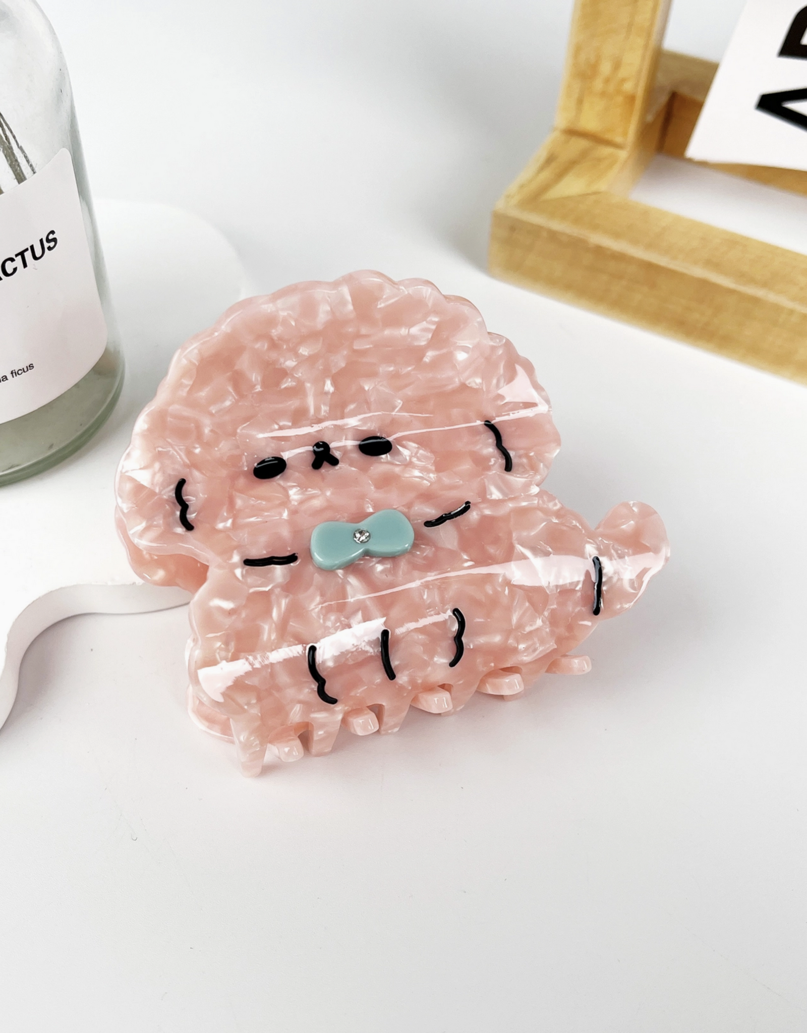 Pink Puppy Claw Clip