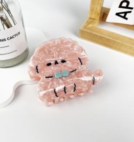 Pink Puppy Claw Clip