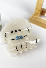 White Puppy Claw Clip