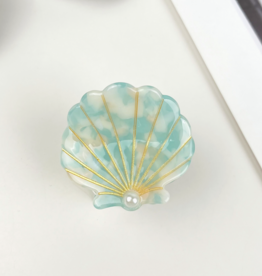 Green Pearl Shell Claw Clip