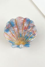 Blue & Pink Pearl Shell Claw Clip