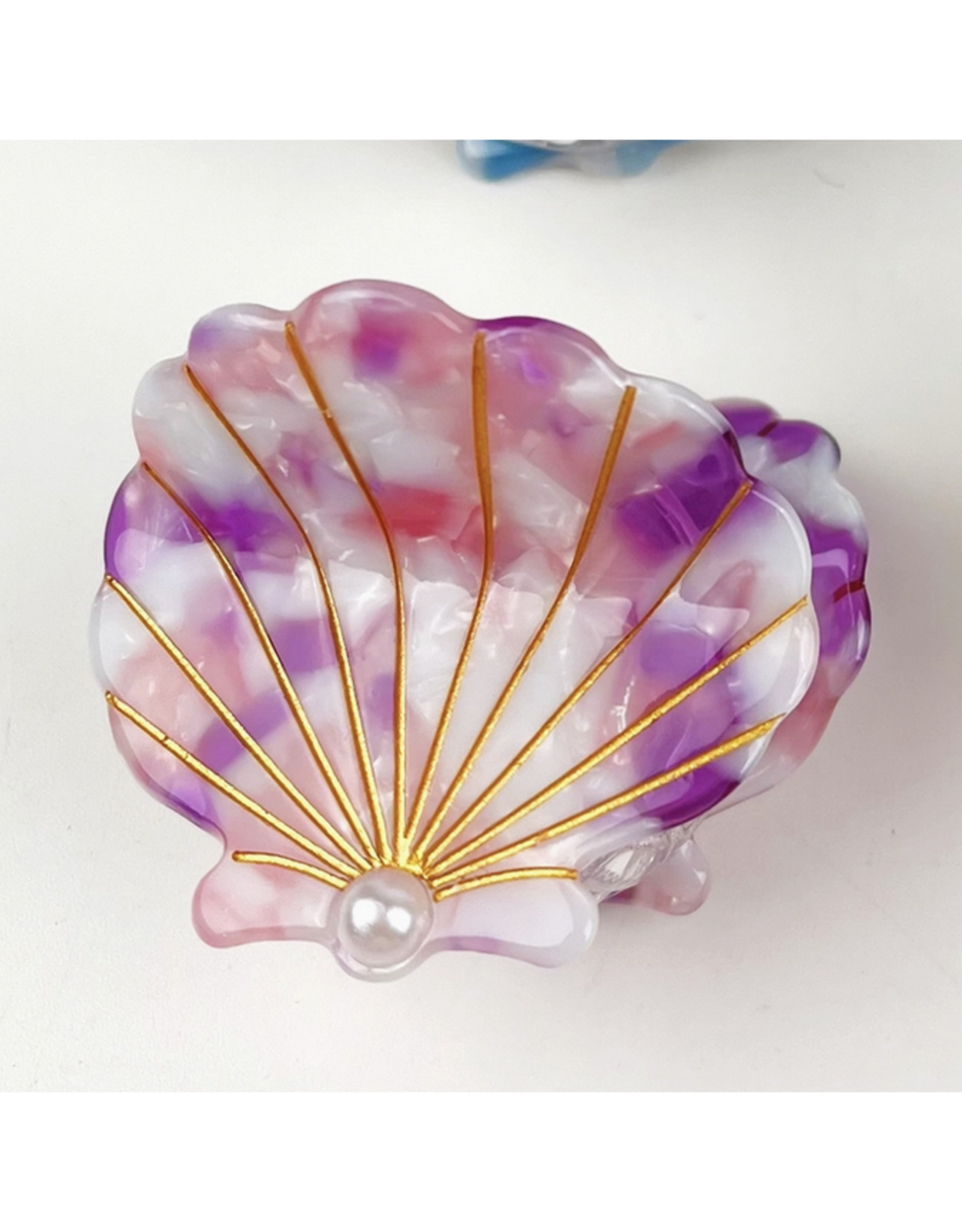 Dark Purple Pearl Shell Claw Clip