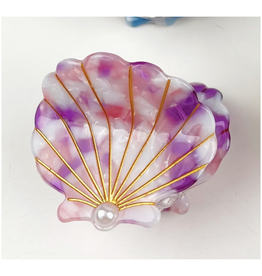 Dark Purple Pearl Shell Claw Clip