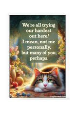 Trying Our Hardest Cat Magnet*