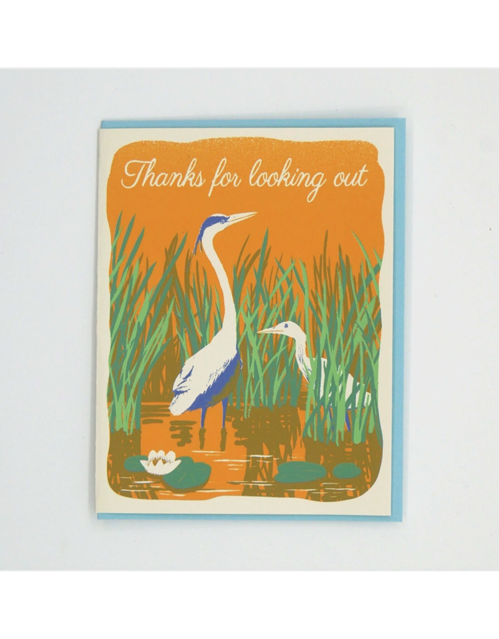 Thanks For Looking Out Crane Greeting Card