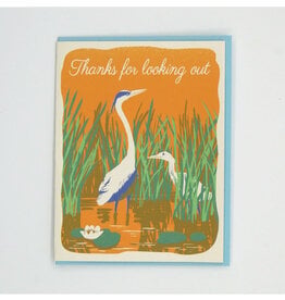 Thanks For Looking Out Crane Greeting Card