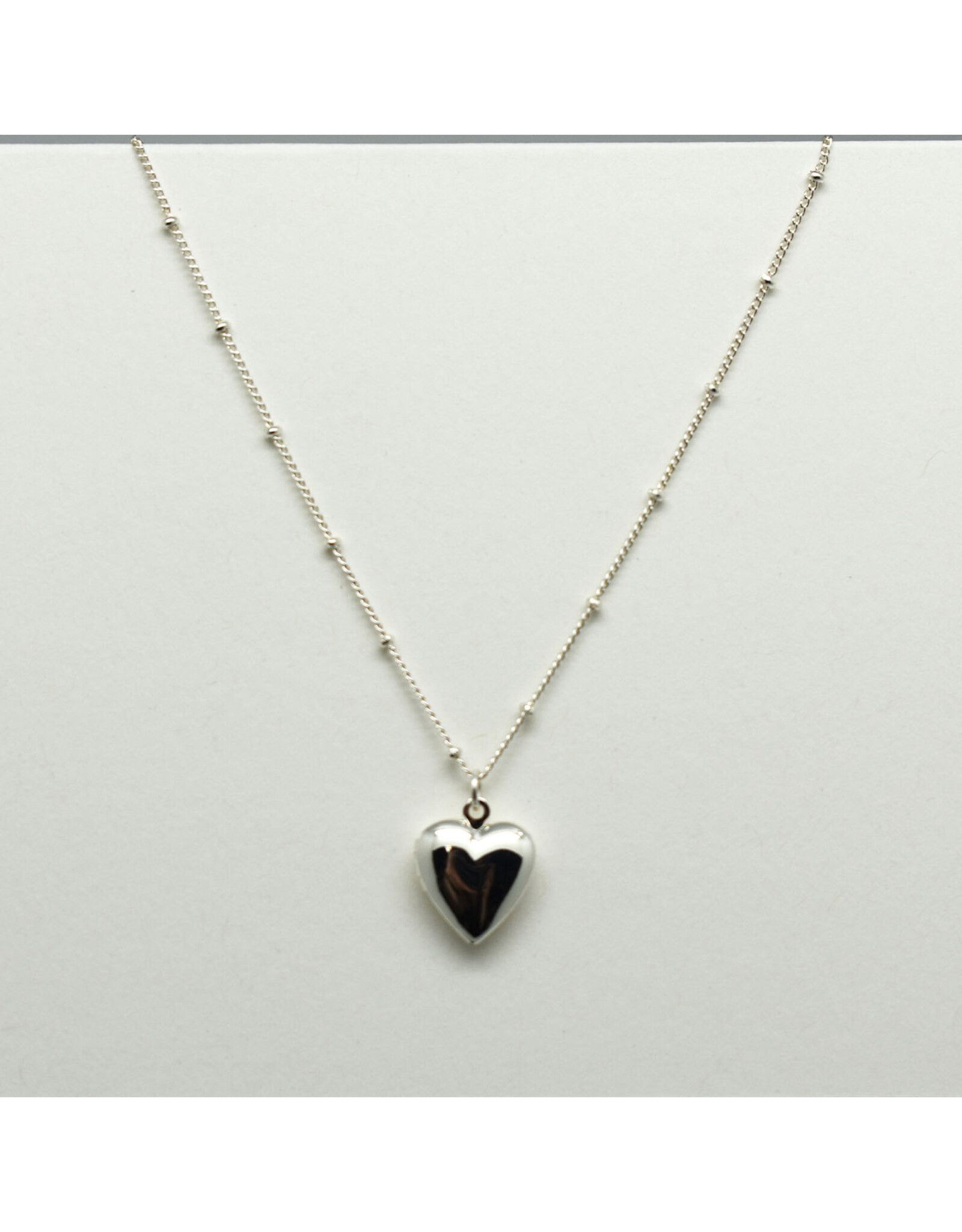 Silver Heart Locket Necklace