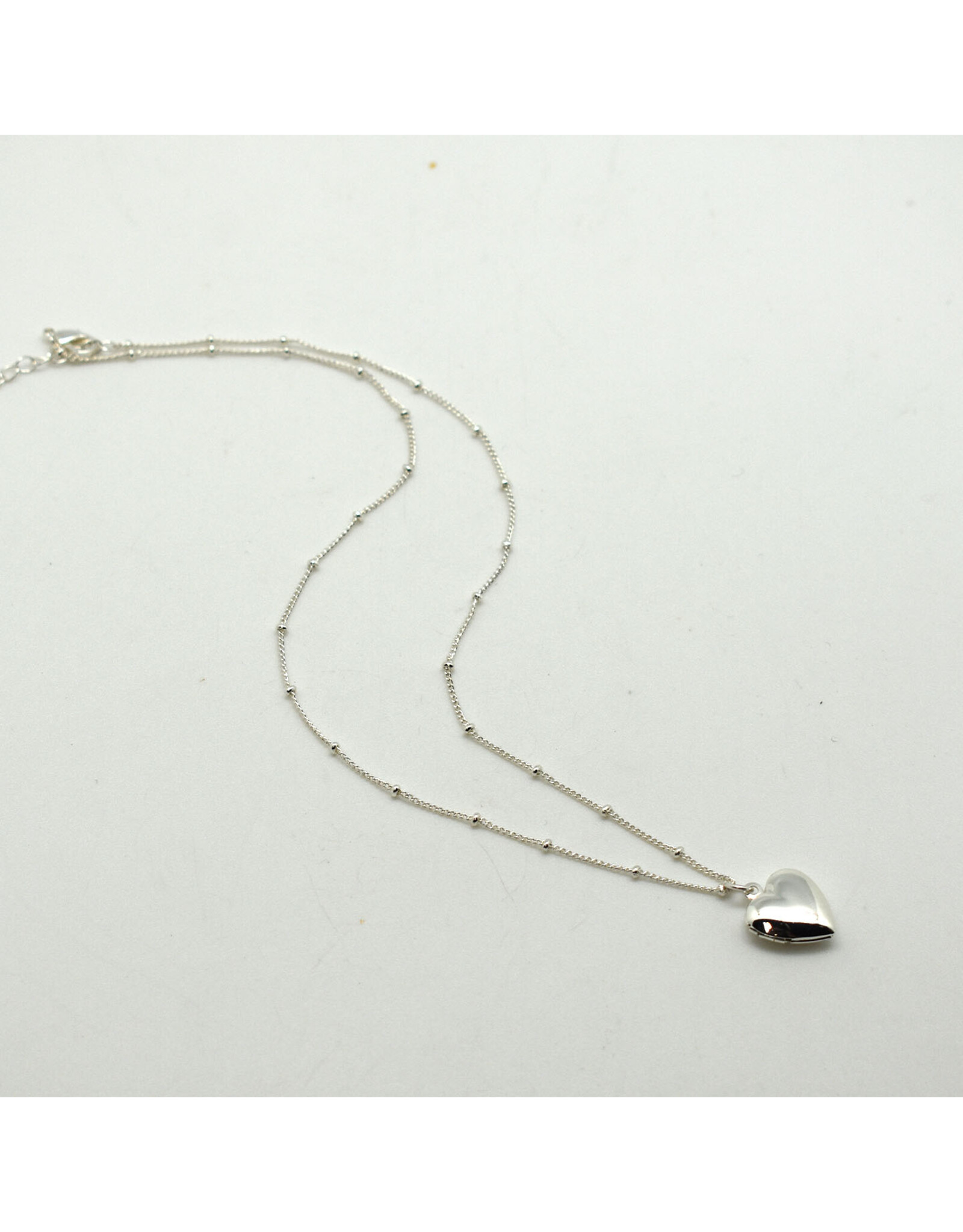 Silver Heart Locket Necklace