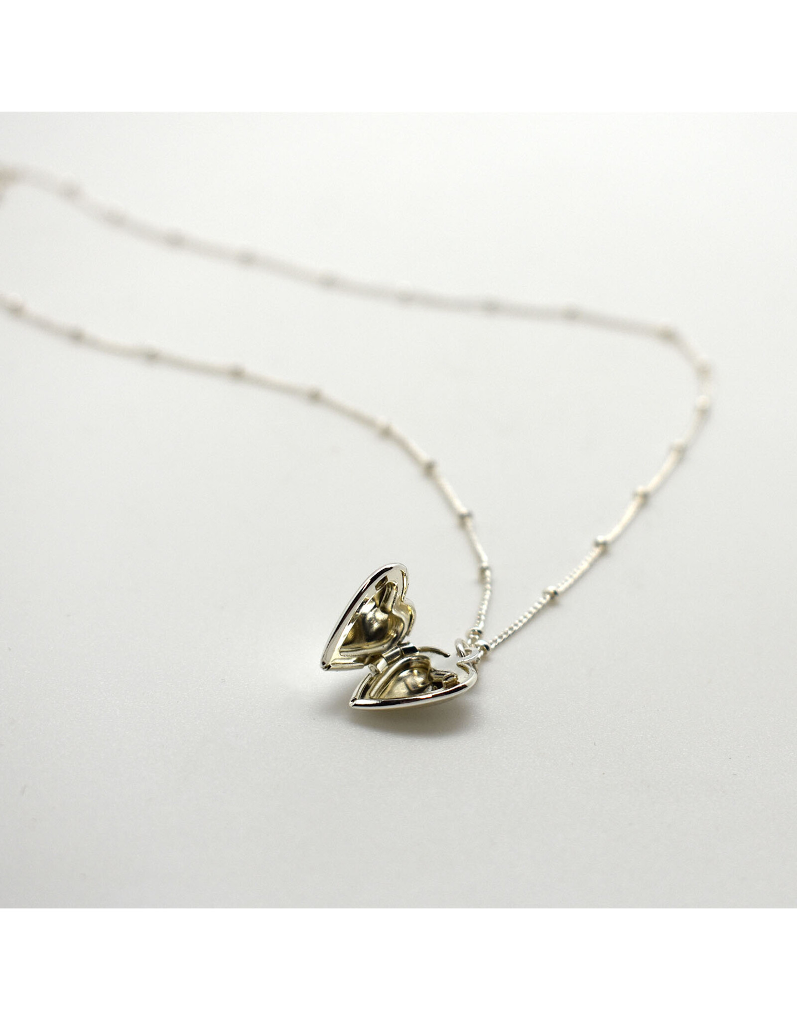 Silver Heart Locket Necklace