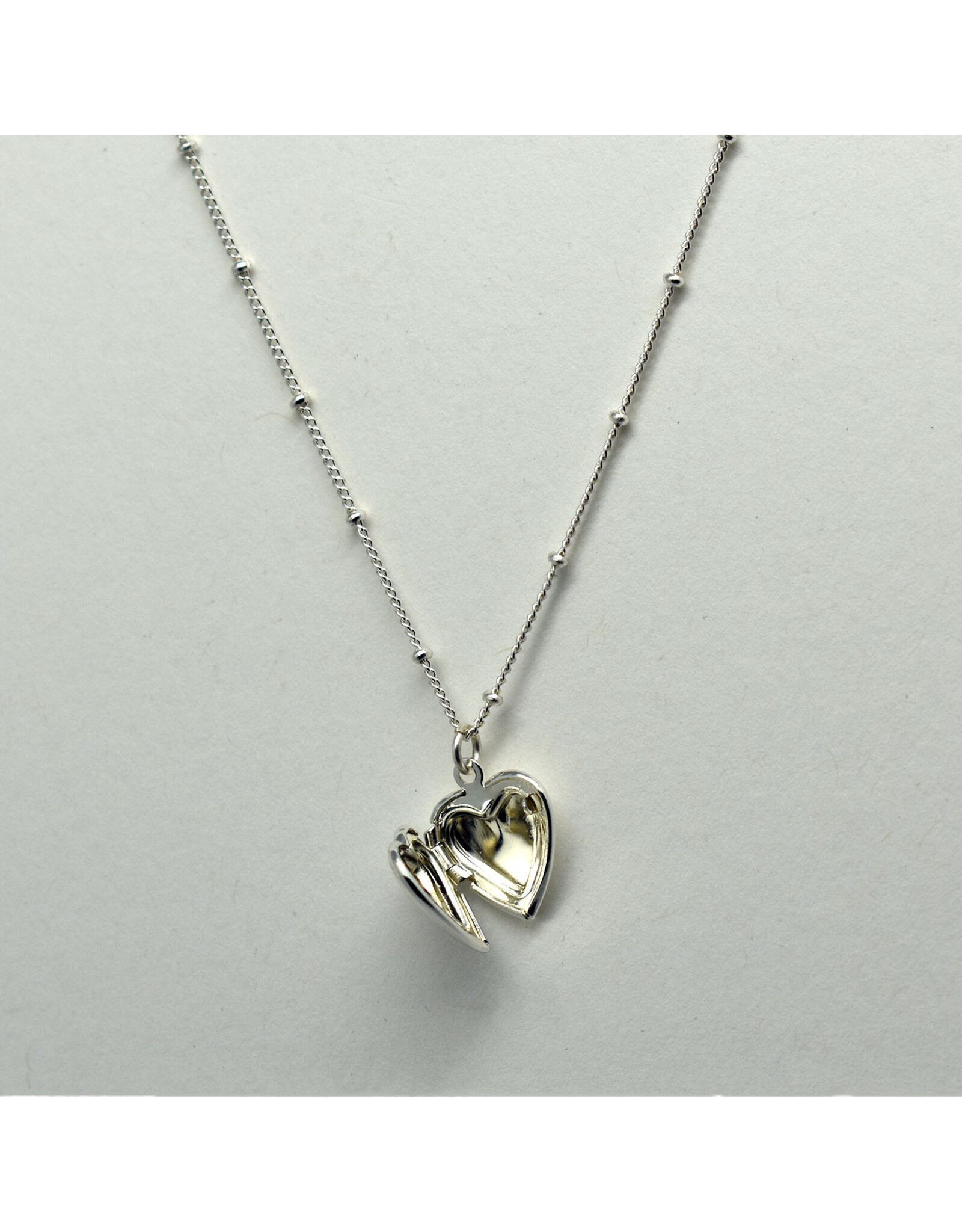 Silver Heart Locket Necklace