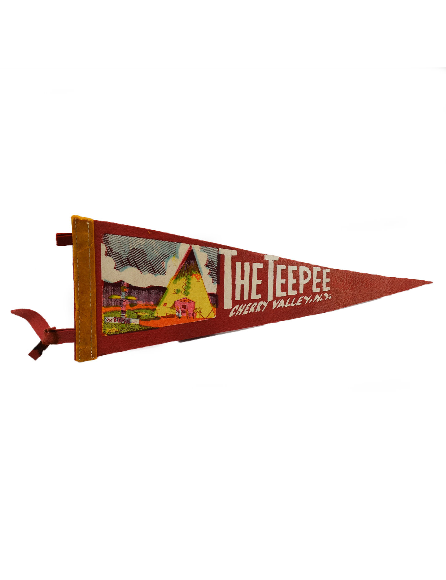 The Teepee, Cherry Valley, NY Vintage Pennant - Small - Home