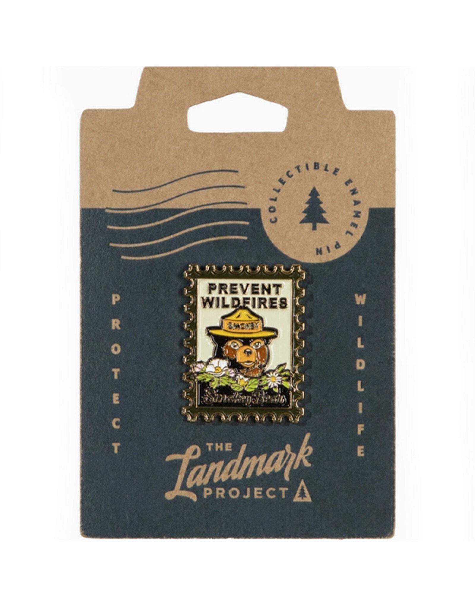 Smokey Bear Postage Stamp Enamel Pin
