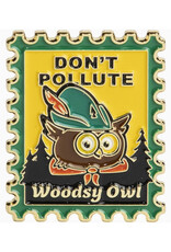 Woodsy Owl Postage Stamp Enamel Pin