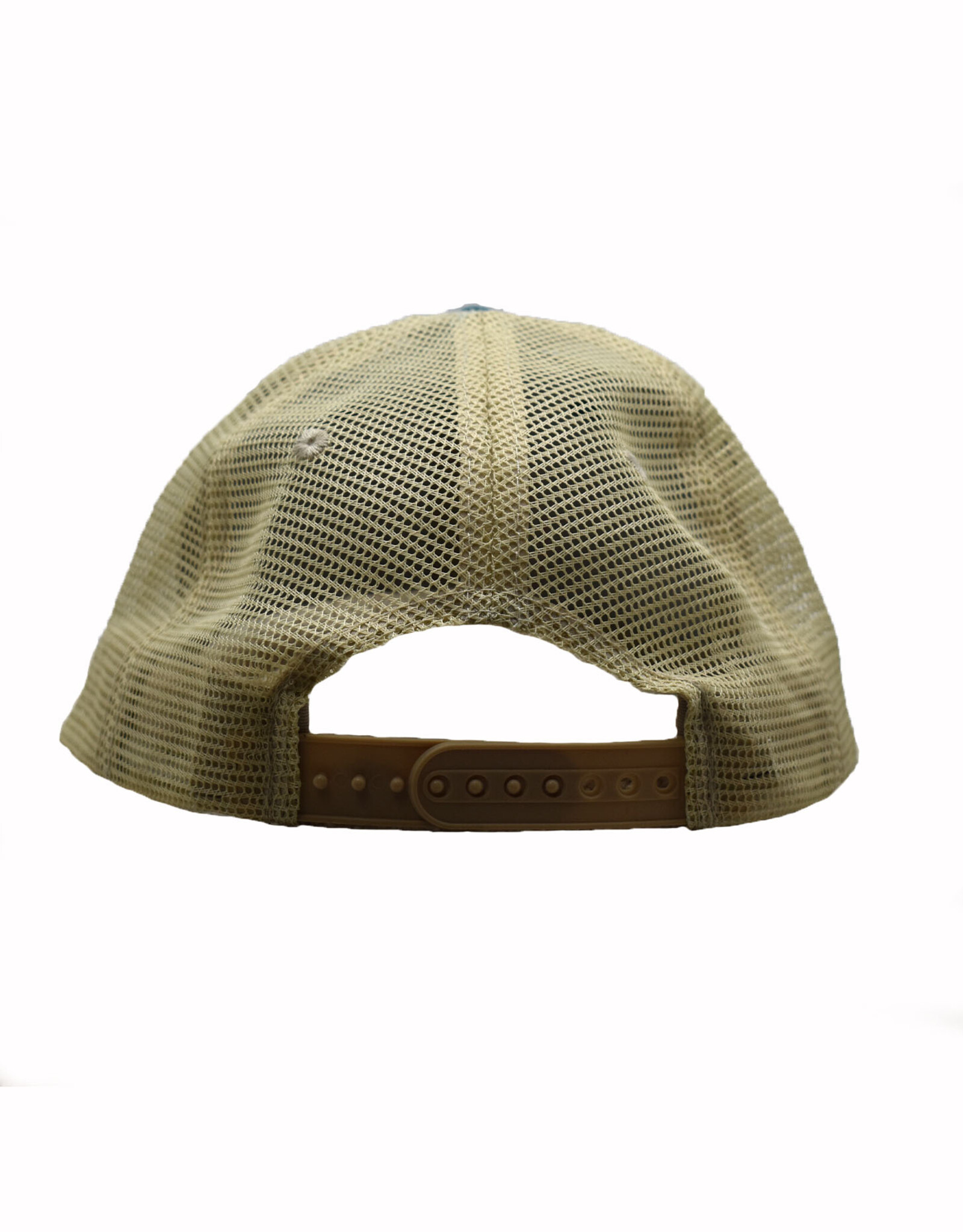 RI Trucker Hat with Arrow Patch - Cream Navy Red