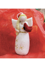 Cardinal Beauty Angel Felt Ornament