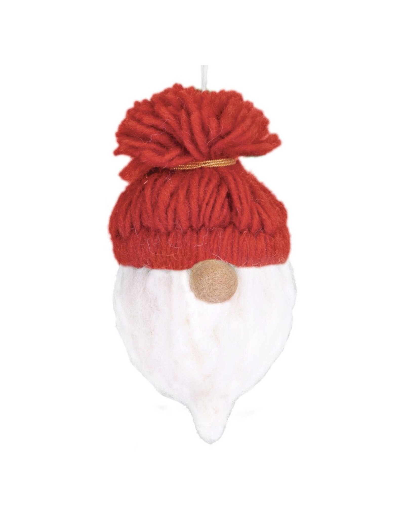 Red Pom Pom Santa Felt Ornament