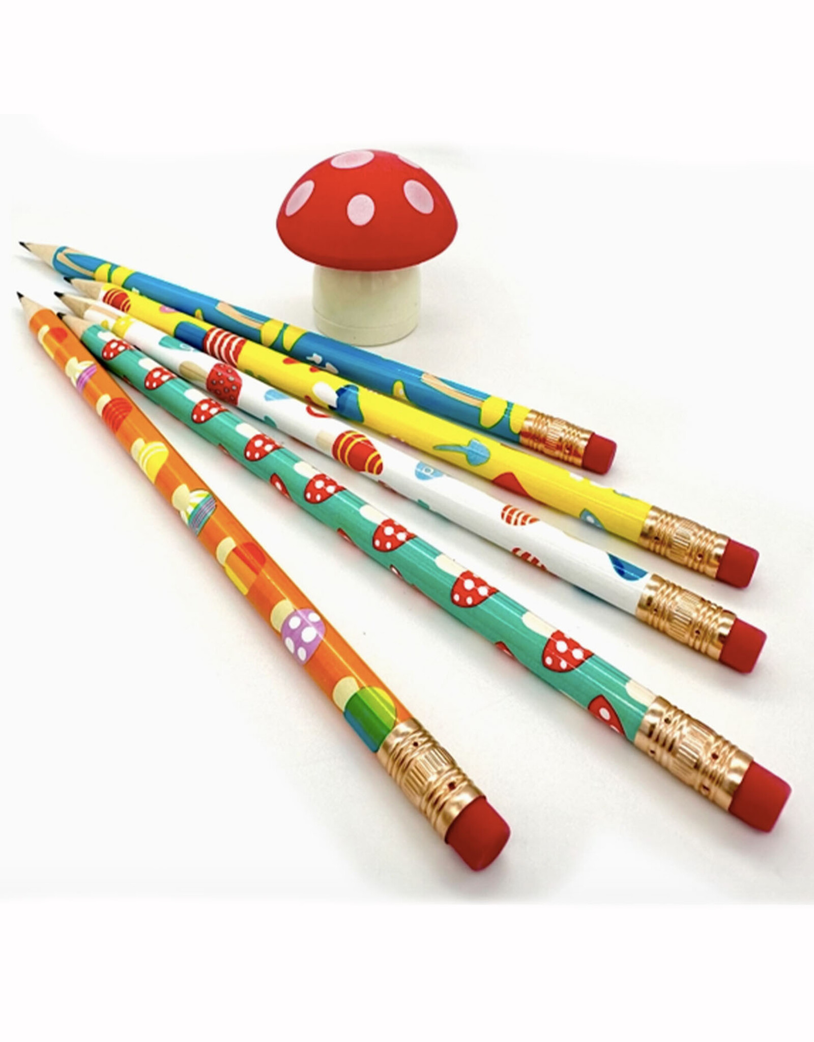 Writer's Workshop Mushroom Pencils + Sharpener Set
