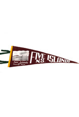 Five Islands Pinnacle Rock NS Vintage Pennant - Large Five Islands Pinnacle Rock NS Vintage Pennant - Large