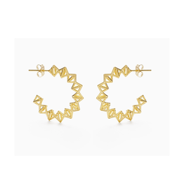 Geometric Gold Hoop Earrings