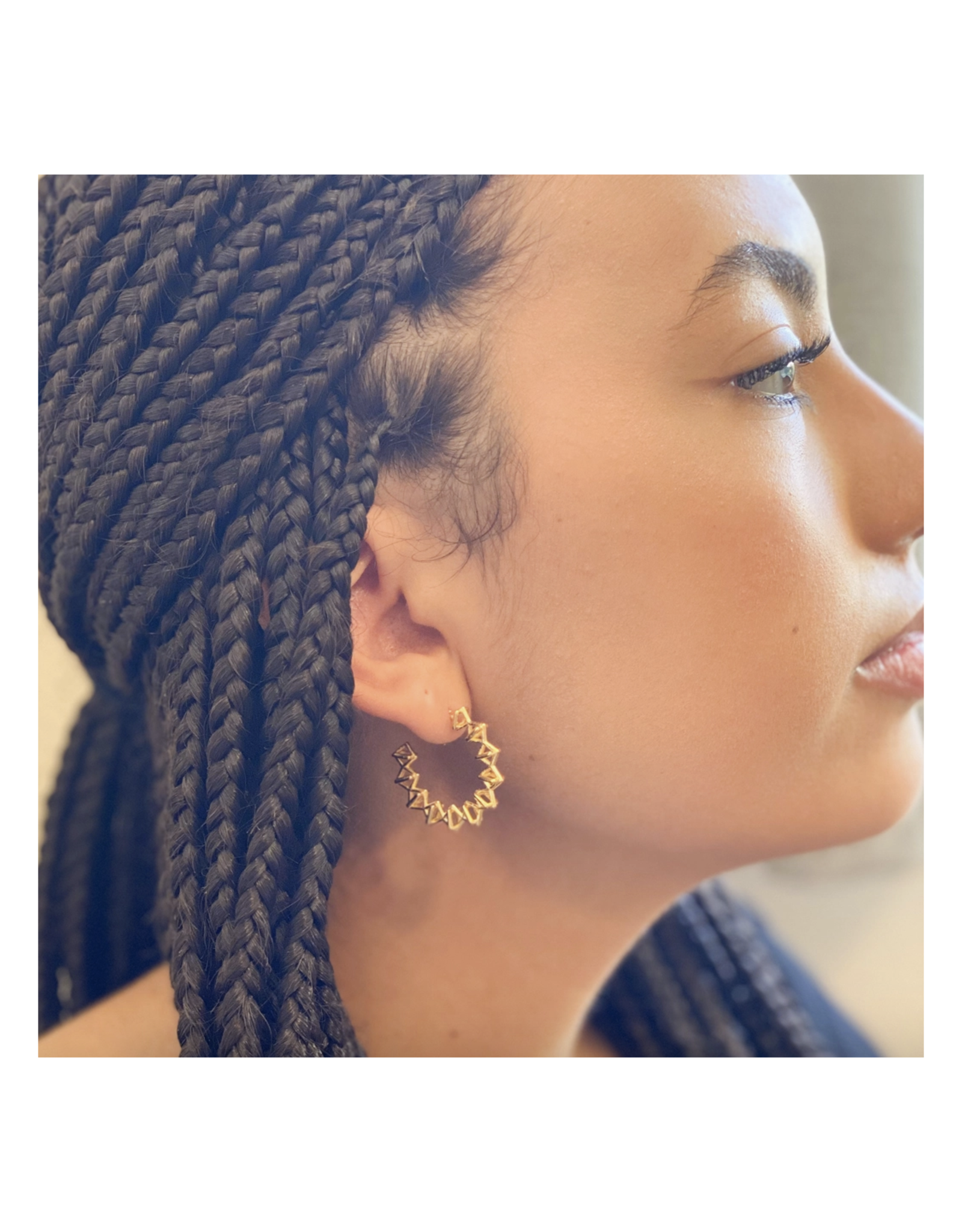Geometric Gold Hoop Earrings