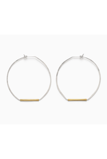 Handcrafted Mixed Metal Hoop Earrings