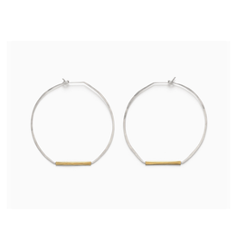 Handcrafted Mixed Metal Hoop Earrings
