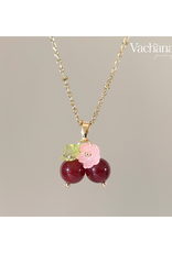 Dainty Red Ruby Cherry Necklace Dainty Red Ruby Cherry Necklace