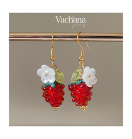 Red Raspberry Earrings