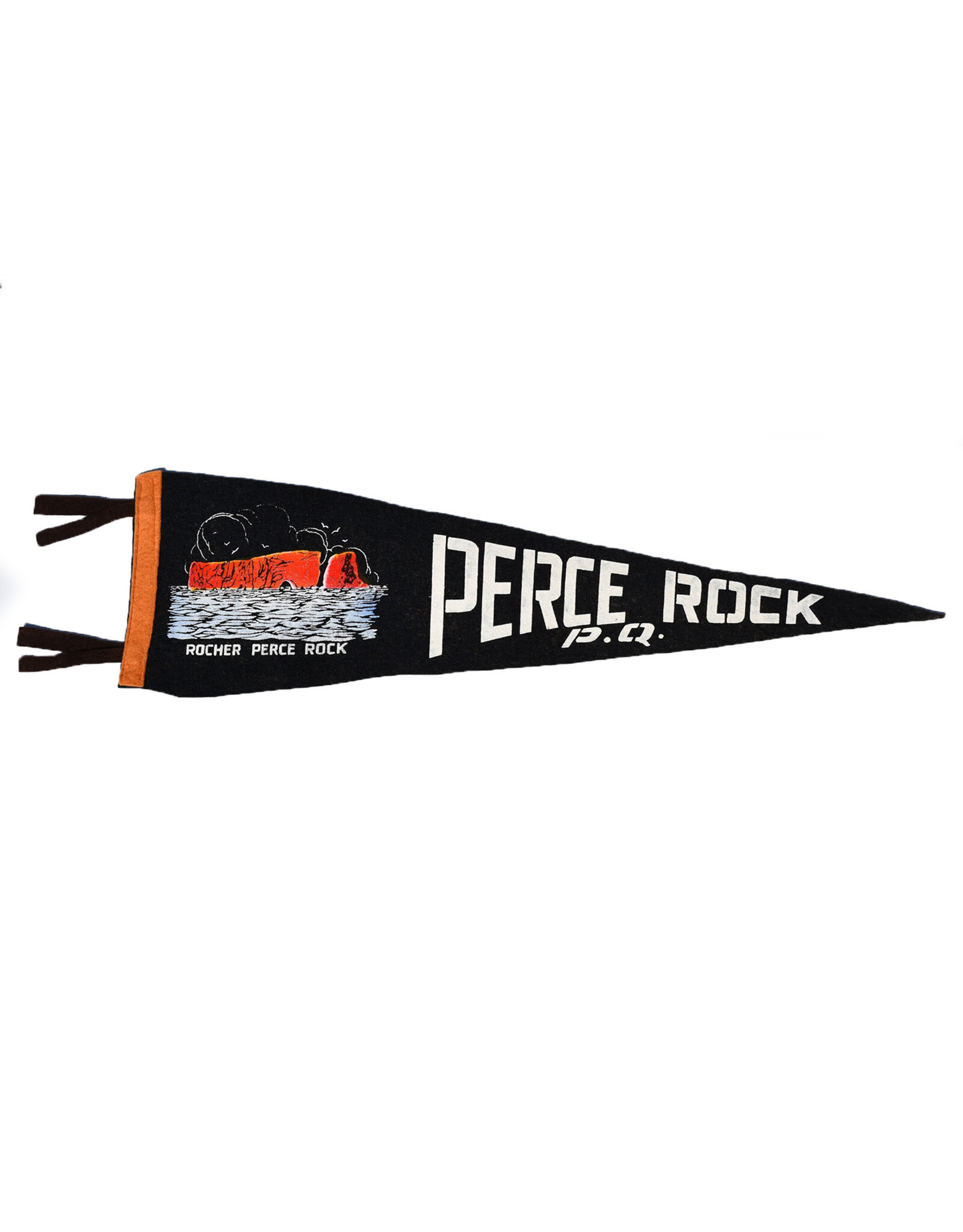 Perce Rock, Quebec Canada Vintage Pennant - Large